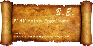 Blázsits Engelhard névjegykártya
